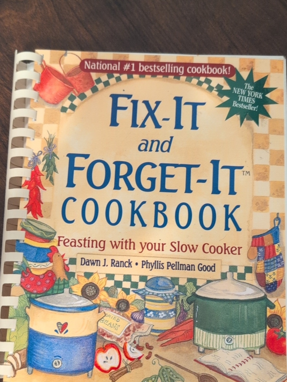 Fix-It and Forget-It Cookbook - Yellow & Blue Cover - (Brand Unknown)